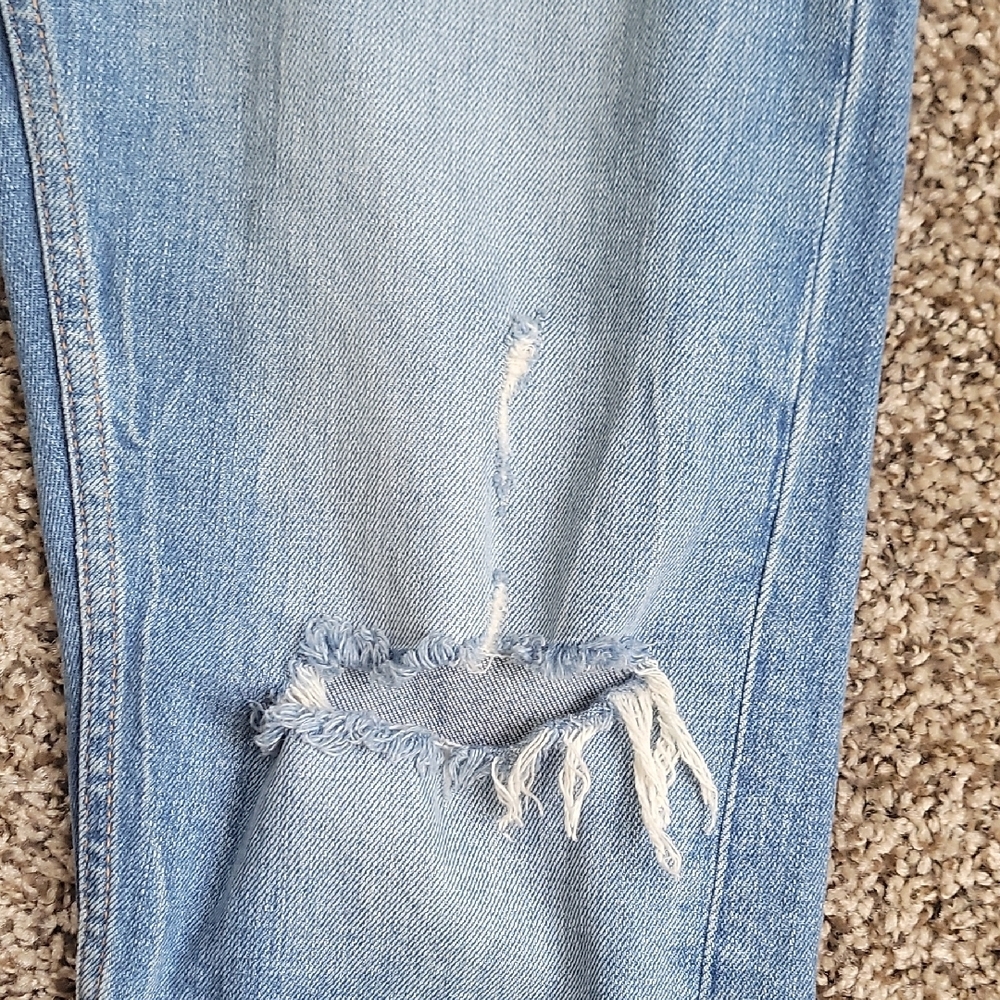 ZaraxClassic Blue Distressed Women's Boybriend Jeans Size 6 - Picture 3 of 10
